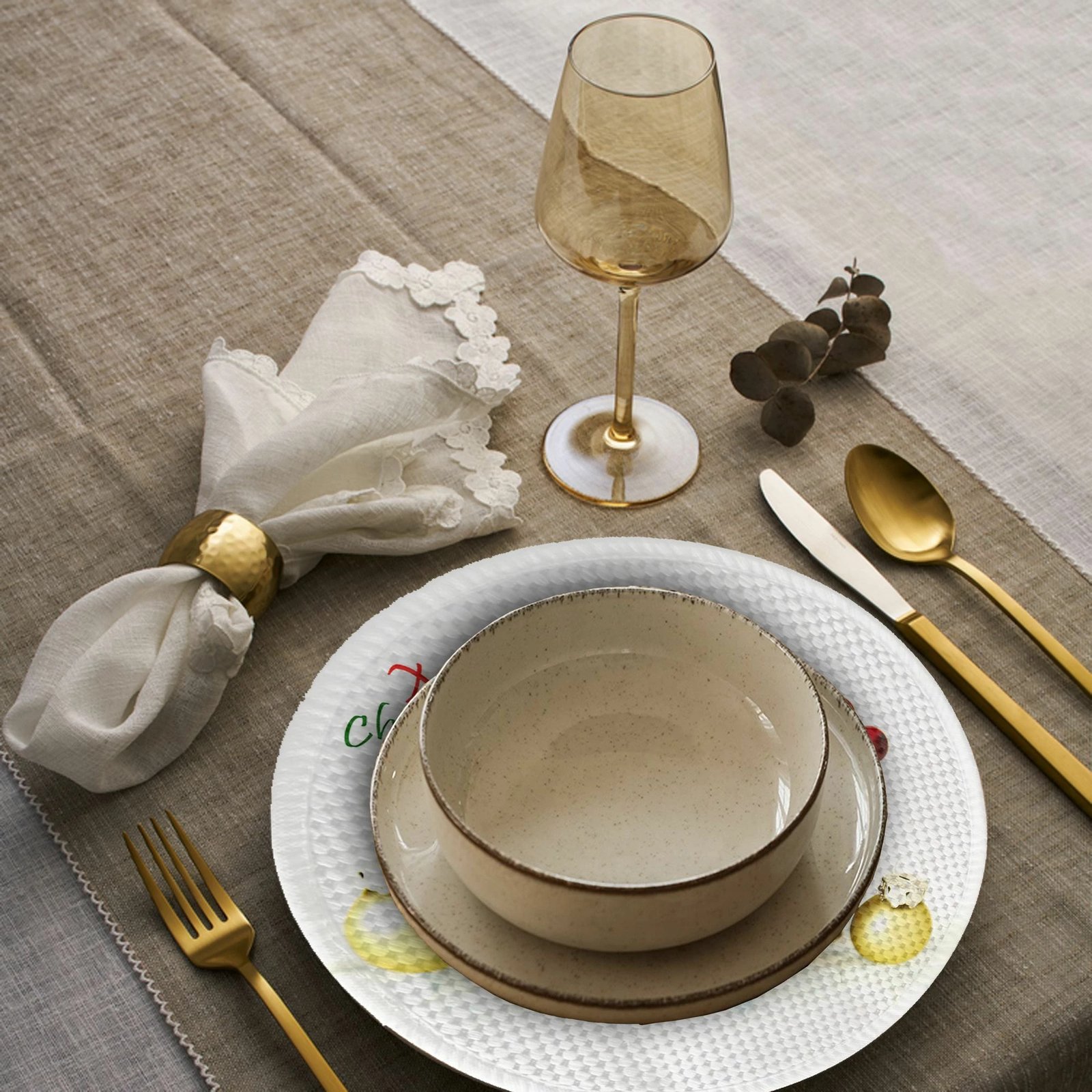 Set nënshtrues tavoline Hermia Concept, dizajn festash, 3754Supla, 4 copë