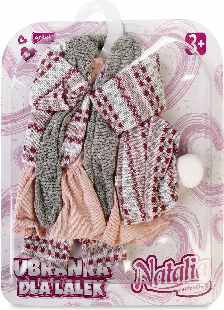 Set rroba për kukull Artyk Natalia, për kukulla deri 40 cm, shumëngjyrëshe