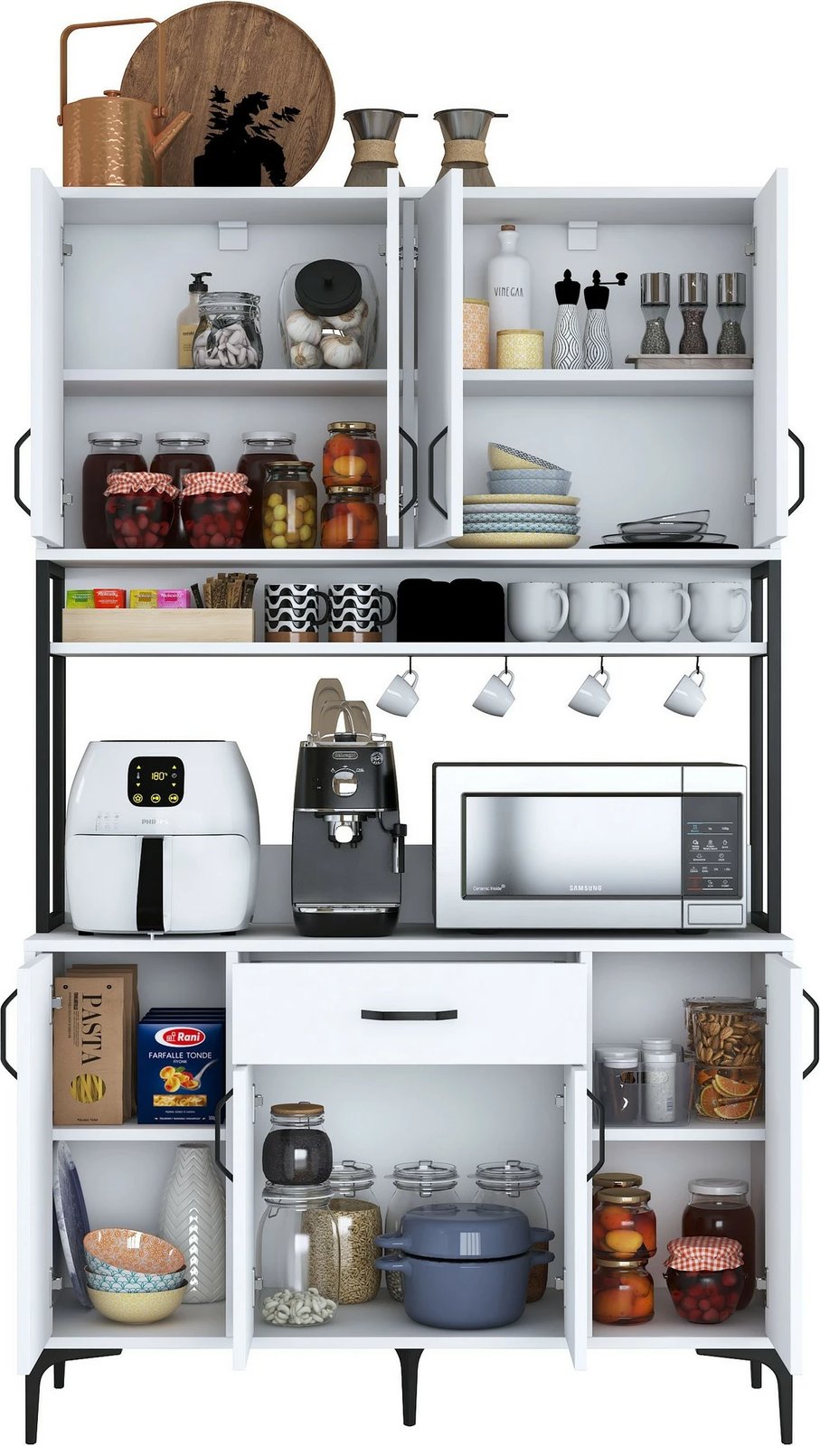 Dollap shumëpërdorimësh, ngjyrë e bardhë, JE127-2984