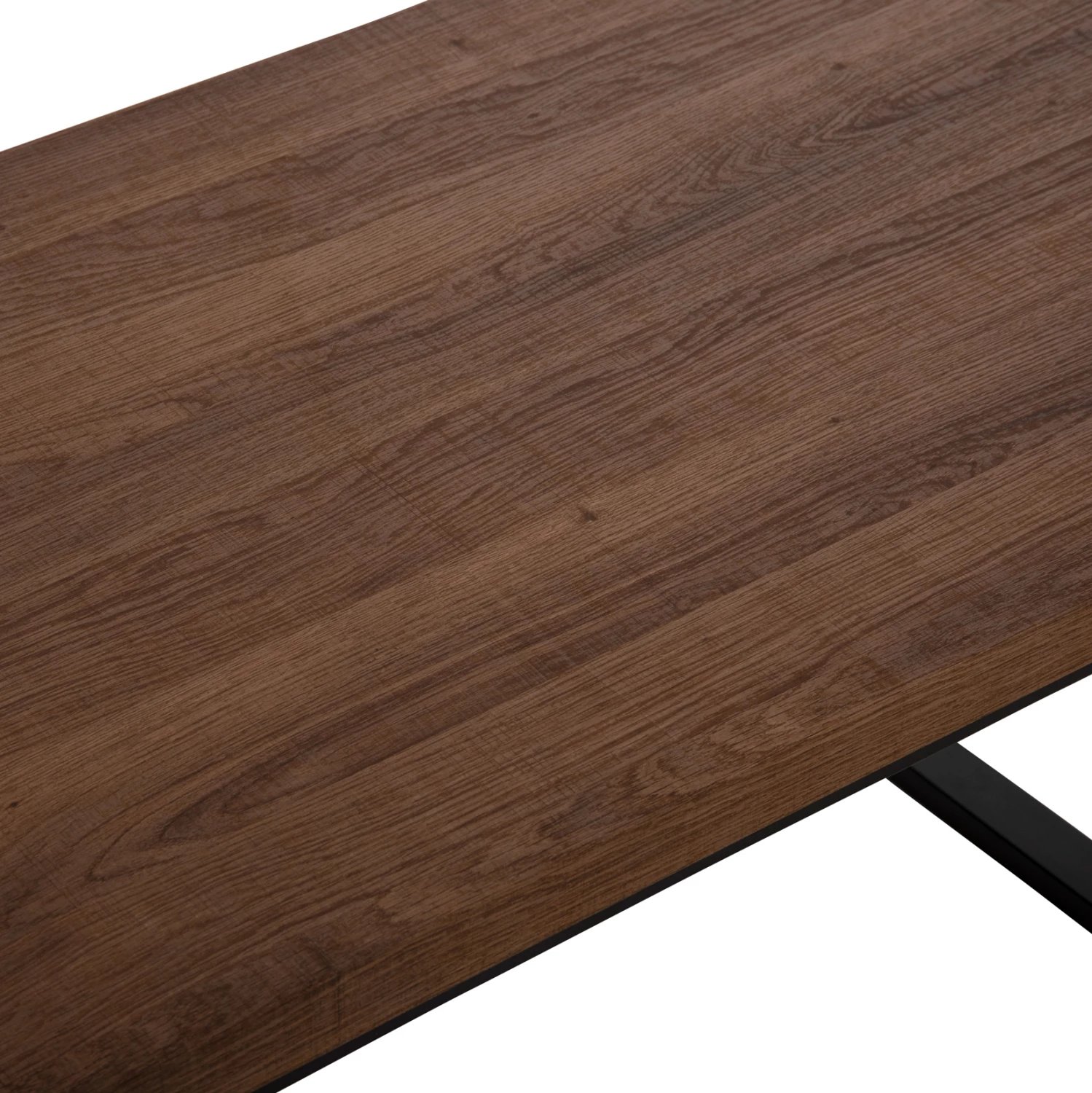 Tavolinë kafeje FH9585.04 MDF me sipërfaqe tavoline arre-bazë metalike e zezë 120x60x46H cm