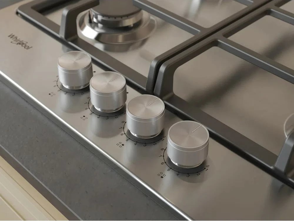 Sobë gazi Whirlpool TGML661IXR, 4 djegësa, inox