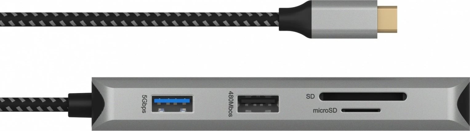 Docking station IcyBox IB-DK4012-CPD, 9-në-1, 2x HDMI, 4K60Hz, 3x USB, 100W PD, LAN, Lexues kartash, antracit