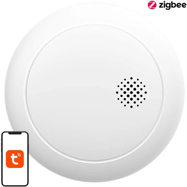 Detektor tymi optik Heiman WS2SA-1, WiFi, Tuya Smart Life, i bardhë