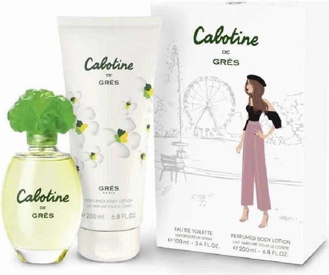 Eau de Toilette unisex Parfums Grès Cabotine set 2 copë, 100ml