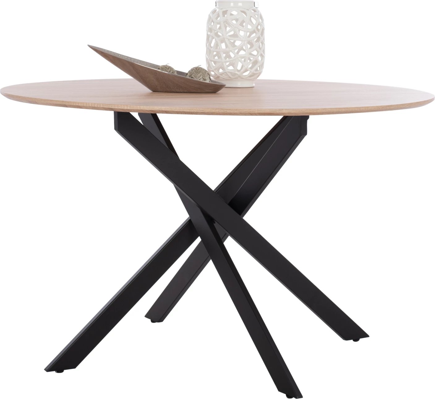 Tavolinë Rosario, sipërfaqe MDF sonama & këmbë metalike FH8742.01 Φ120Χ75 cm