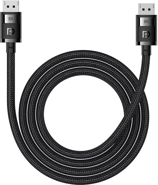 Kabllo DP në DP Baseus High Definition, 2m, 8K, e zezë