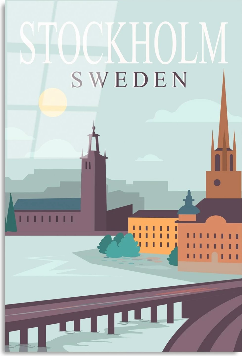 Pikturë dekorative prej xhami të temperuar, Wallity UV-1024, 30x45cm