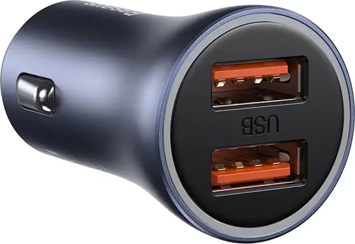 Karikues makinash Baseus Golden Contactor Pro, 2x USB, 40W, me kabllo USB në USB-C 1m, gri