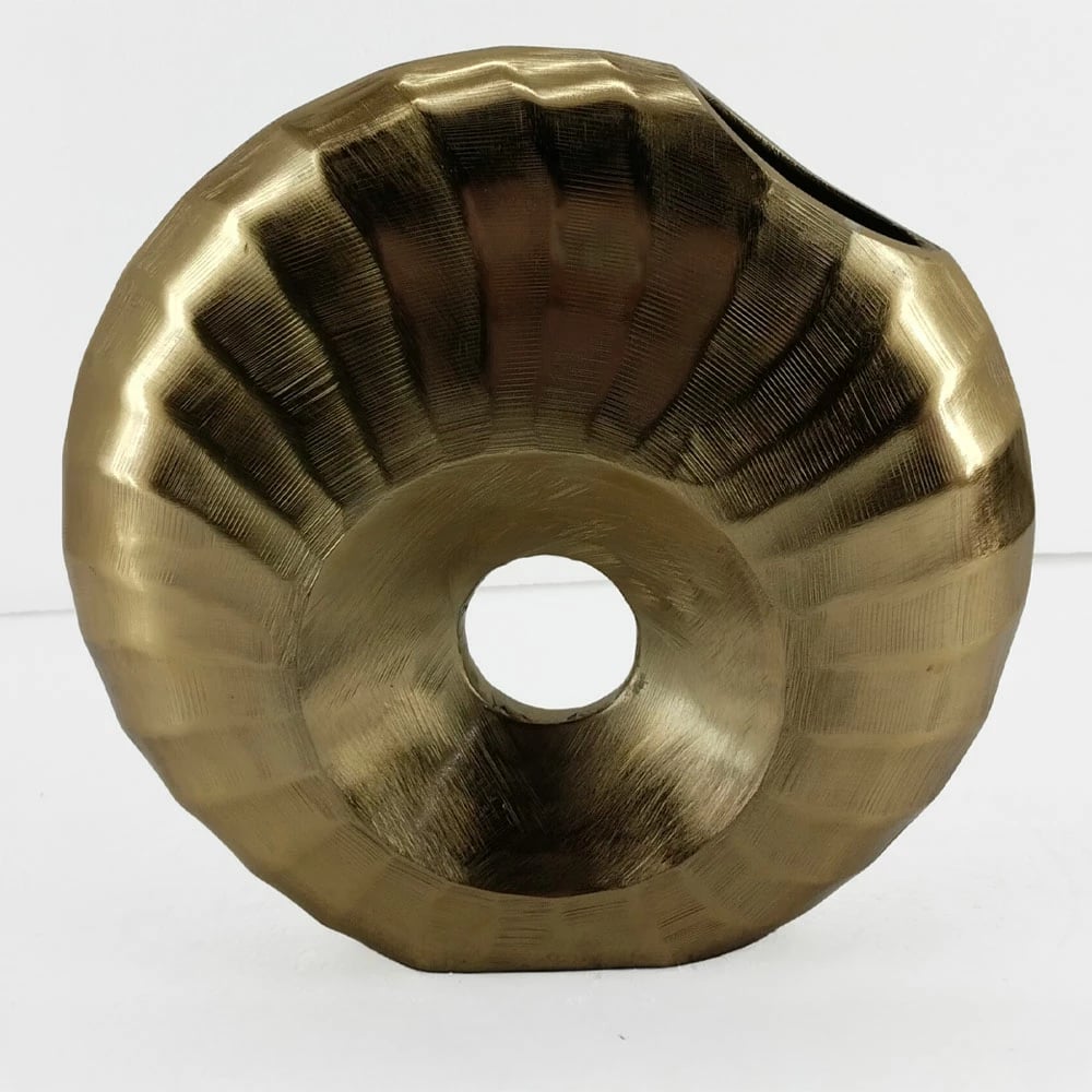 Vazo dekorative DIONE, alumin, ngjyrë ari, 30x8x28cm