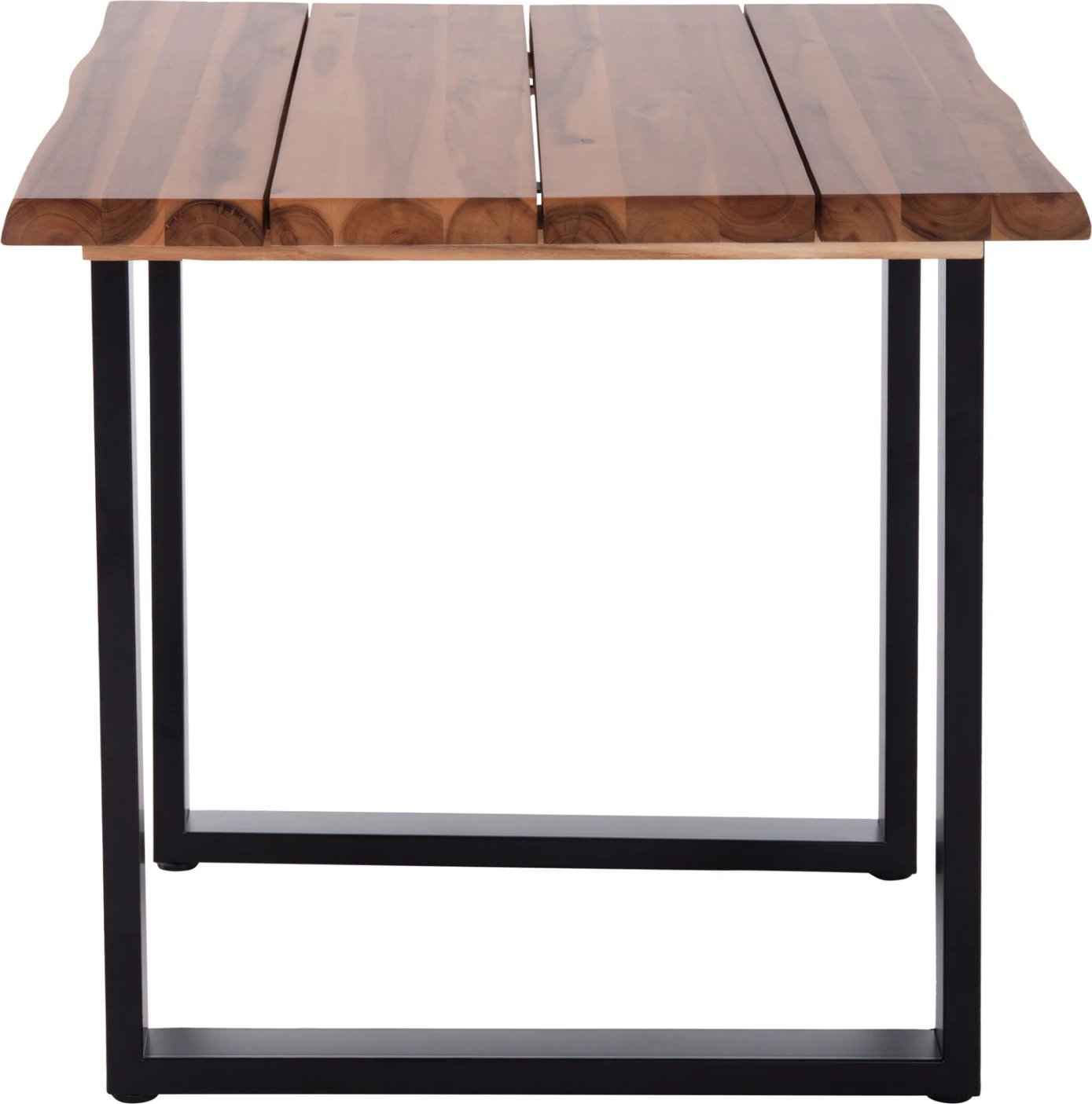 Tavolinë ngrënieje për jashtë, dru akacie natyrale, këmbë metalike, FRIGGO FH6294.01, 80x80x77cm