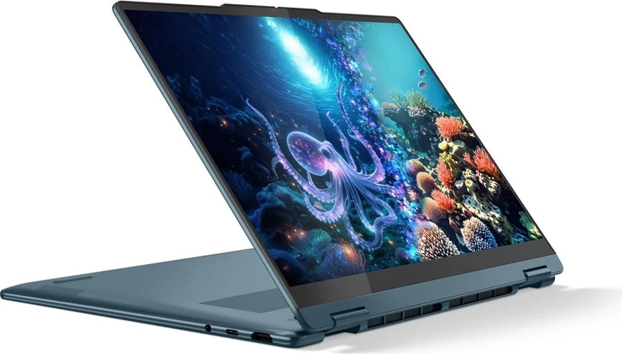 Laptop 2-në-1 Lenovo Yoga 7 14AKP10, AMD Ryzen AI 5 340, 16 GB RAM, 512 GB SSD, 14", Touchscreen, Teal