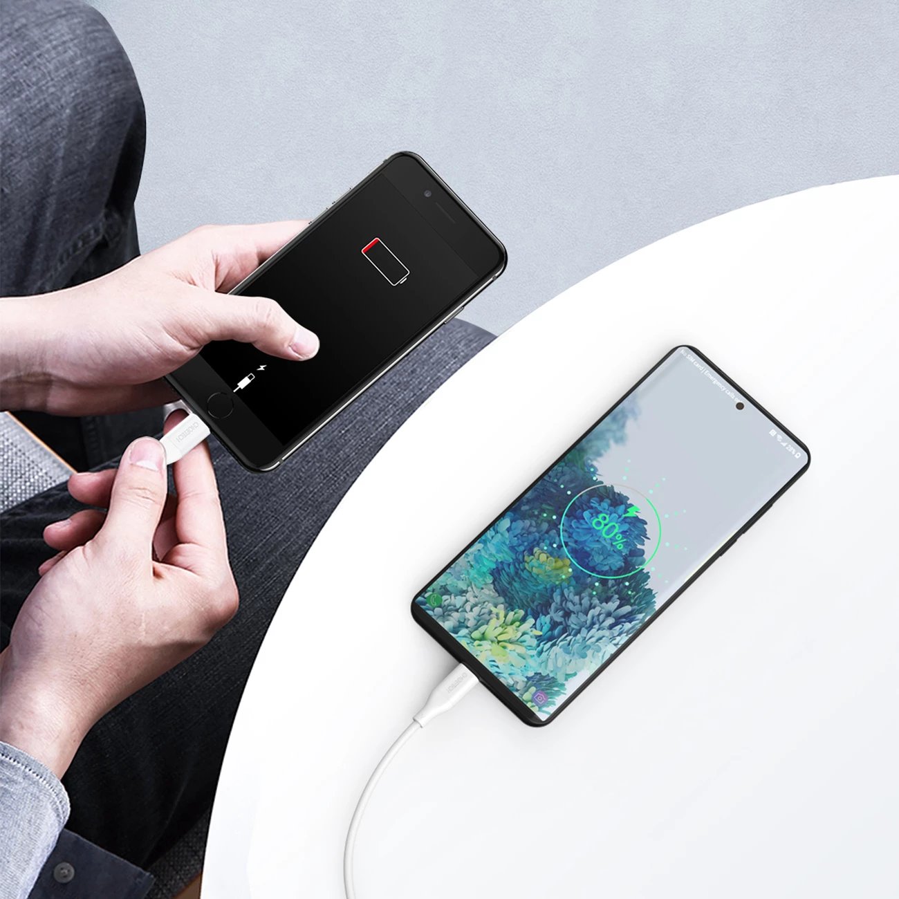 Kabllo karikimi dhe të dhënash Choetech IP0040, USB-C në Lightning, 1.2m, 30W, e bardhë
