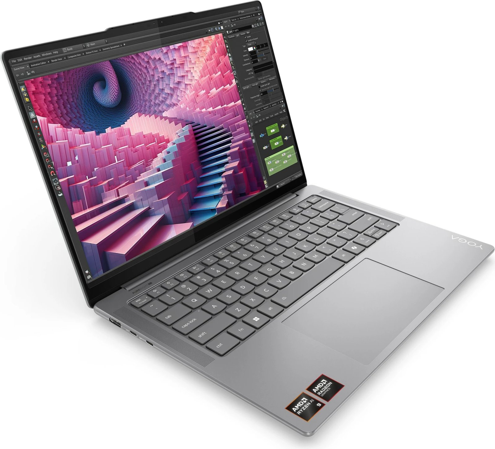 Kompjuter Lenovo Yoga Pro 7 14ASP9, AMD Ryzen AI 9, 32GB RAM, 1TB SSD, 14.5", Luna Grey