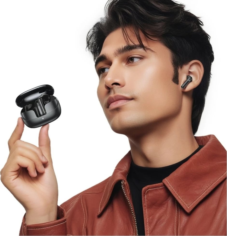 Kufje Bluetooth TWS USAMS IF27, ANC, Bluetooth 5.3, deri 20h me kuti, USB-C, ngjyrë e zezë