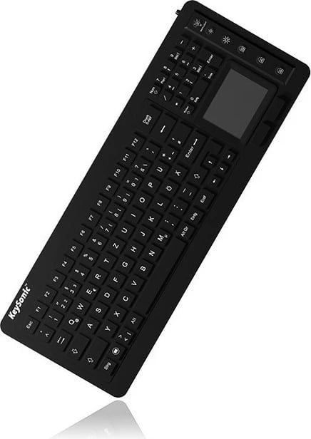 Tastierë industriale KeySonic KSK-6231INEL, full-size, USB, touchpad, ndriçim, e zezë