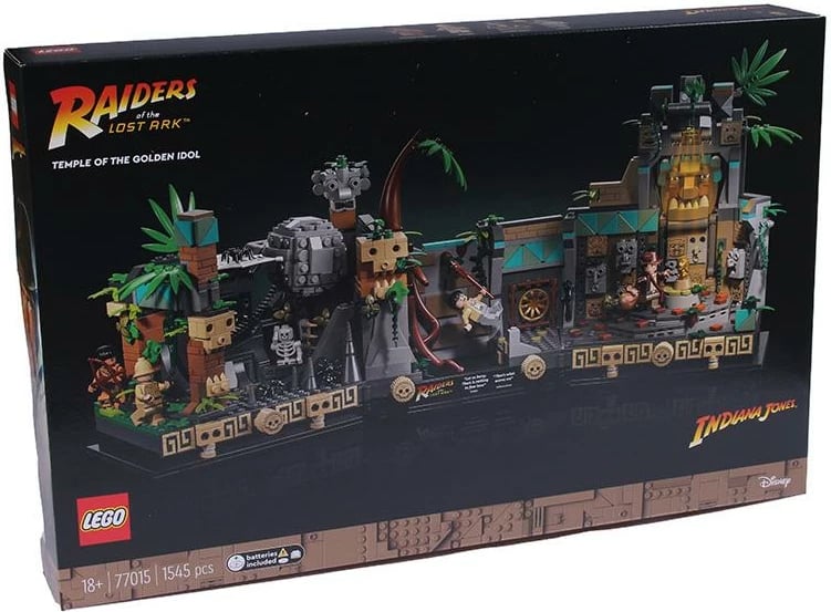 Set LEGO, LEGO, Indiana Jones Temple of the Golden Idol 77015, 1545 copë, mosha 18+, ngjyrë ari