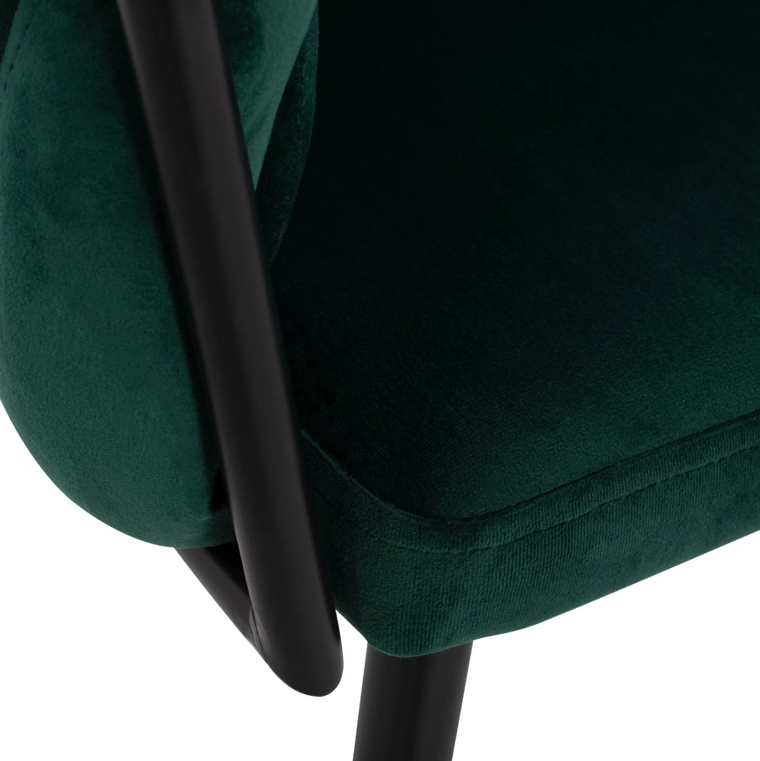 Poltronë Luanda, kadife, ngjyrë selvi, këmbë metalike, FH8741.03, 60x54x78 cm, set prej 2 copë