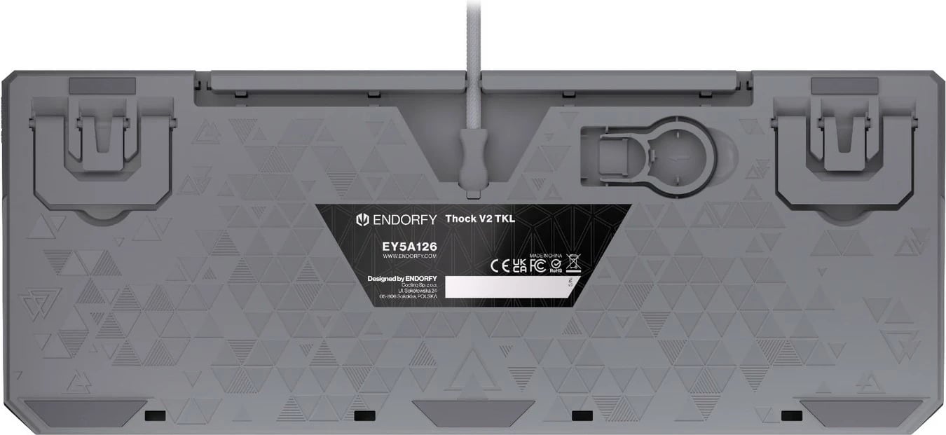 Tastierë mekanike Endorfy Thock V2 TKL, RGB, 80%, Hot-Swap, USB-C, gri