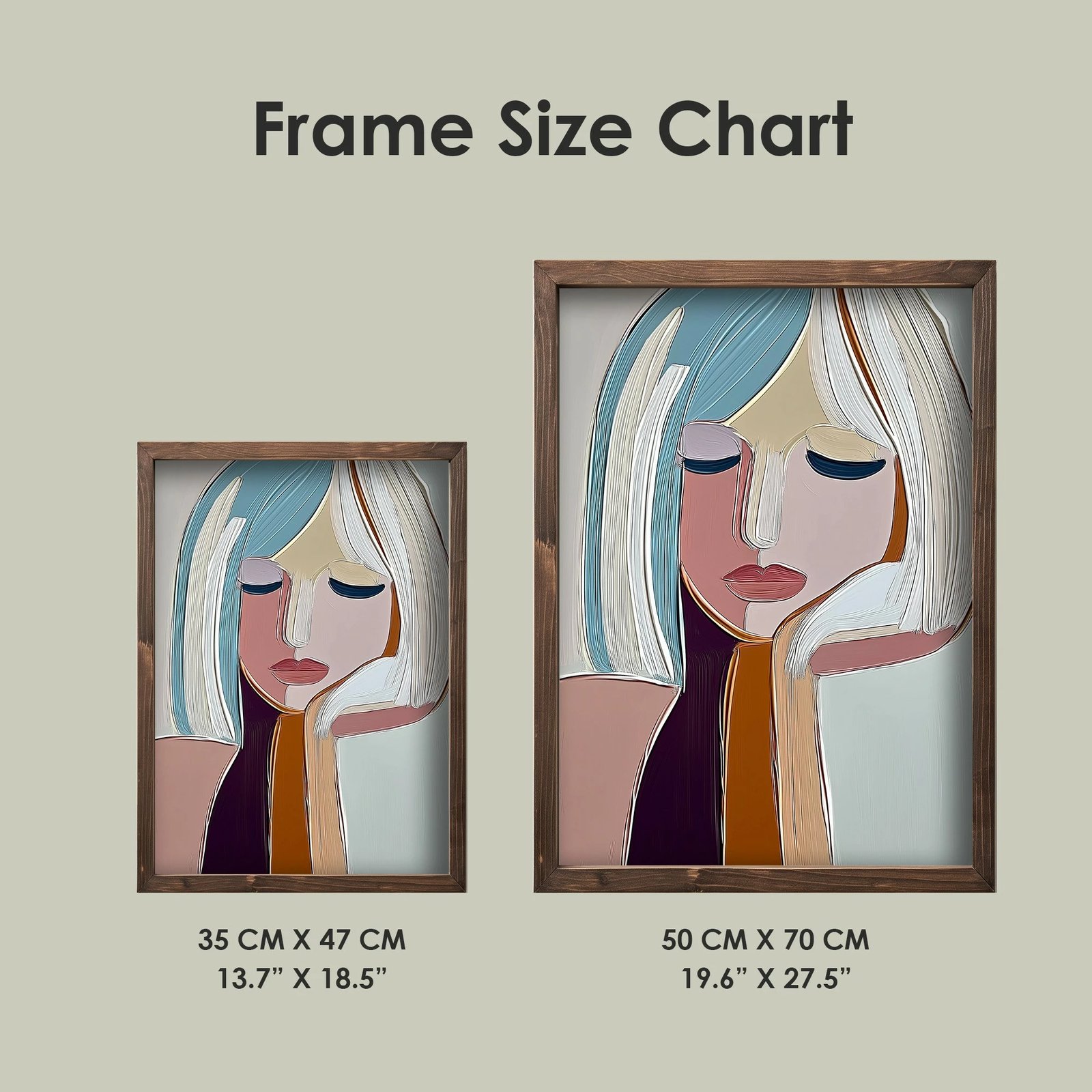 Pikturë dekorative me kornizë MDF, Wallity, TUN053-XL, shumëngjyrëshe, 50x70x3.5cm