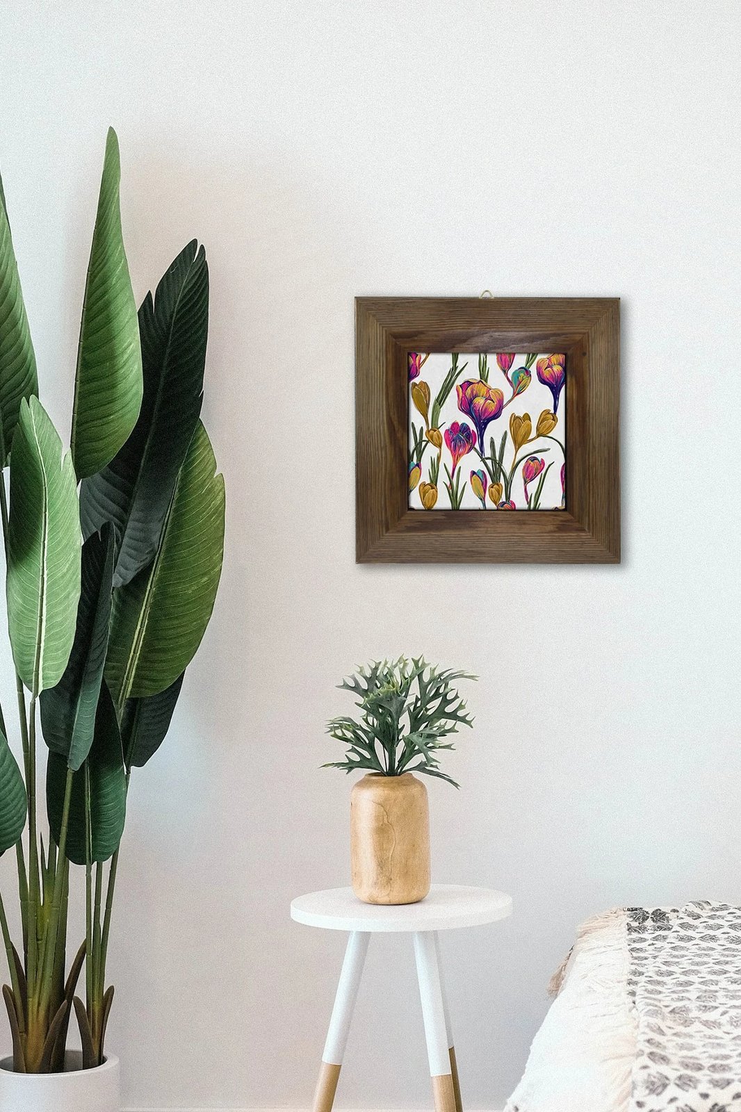 Pikturë dekorative me kornizë, shumëngjyrëshe, Artvessakaro38, 15.5x15.5cm