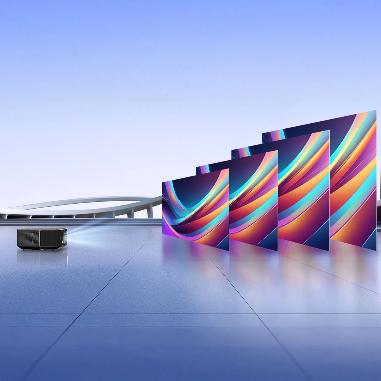 Projektor multimedial Yaber K3 Pro me JBL altoparlantë dhe subwoofer, FullHD 1080p, i zi