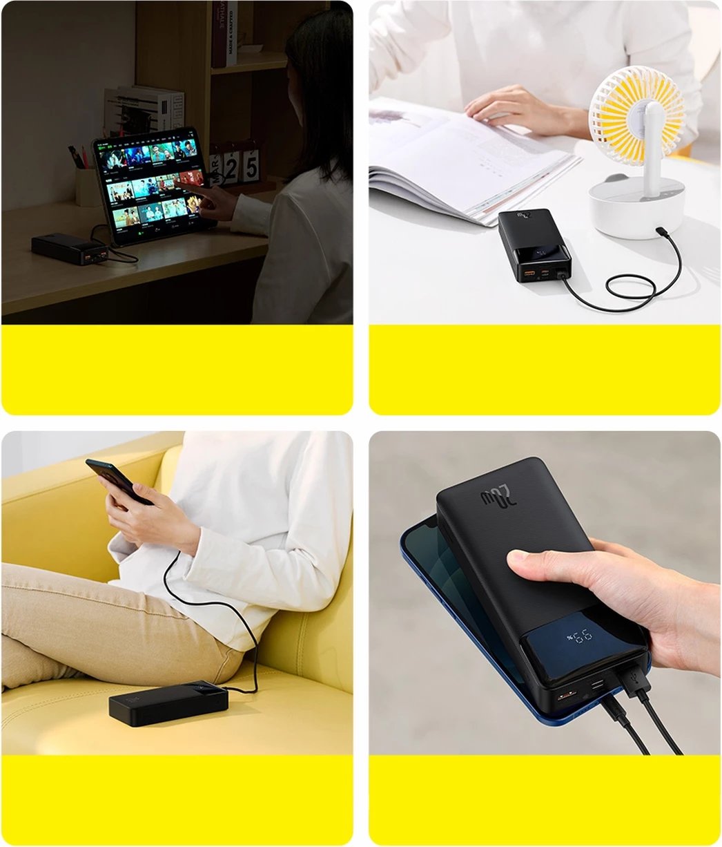 Powerbank Baseus Bipow 10000mAh 20W, i zi, me kabllo USB-A në Micro USB 0.25m Powerbank Baseus Bipow 10000mAh 20W, i zi, me kabllo USB-A në Micro USB 0.25m