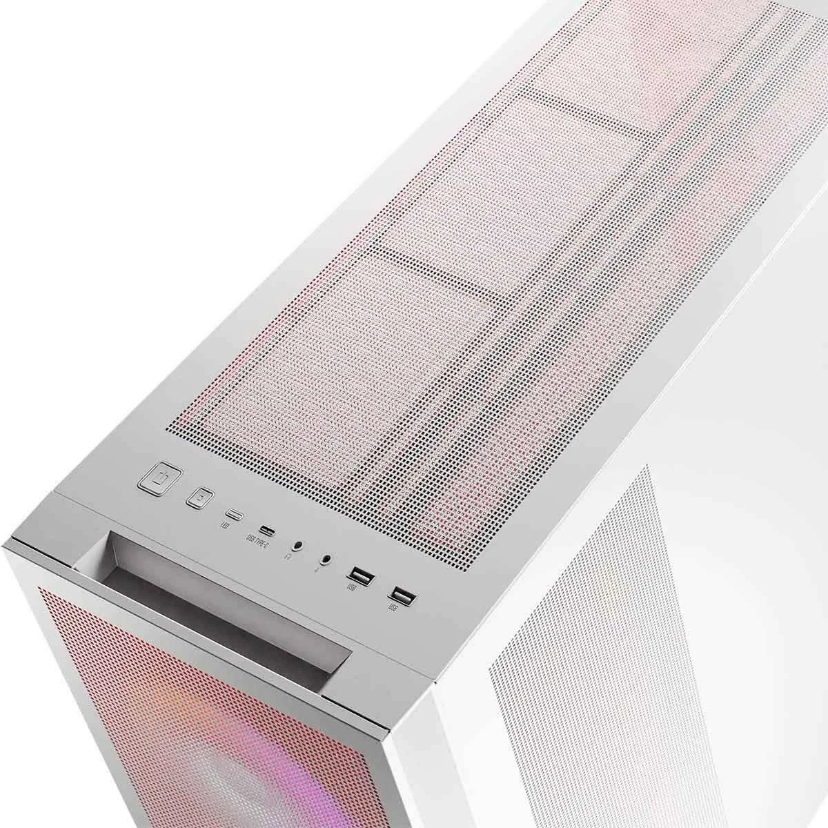 Kasë MODECOM Volcano Expanse S ARGB Midi Tower ATX/µATX/ITX me 4 ventilatorë ARGB, xham i kalitur, e bardhë