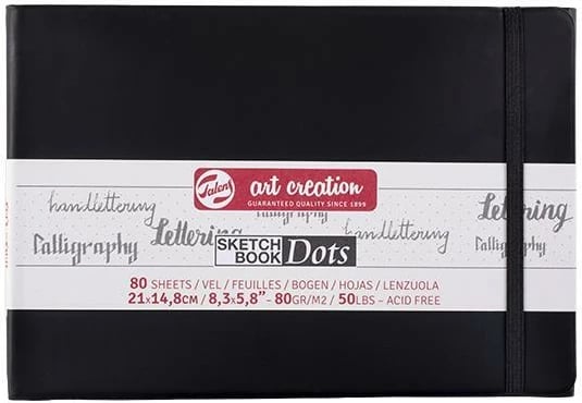 Sketchbook Talens Art Creation 80 Fletë 21x15cm, Ngjyrë e Zezë