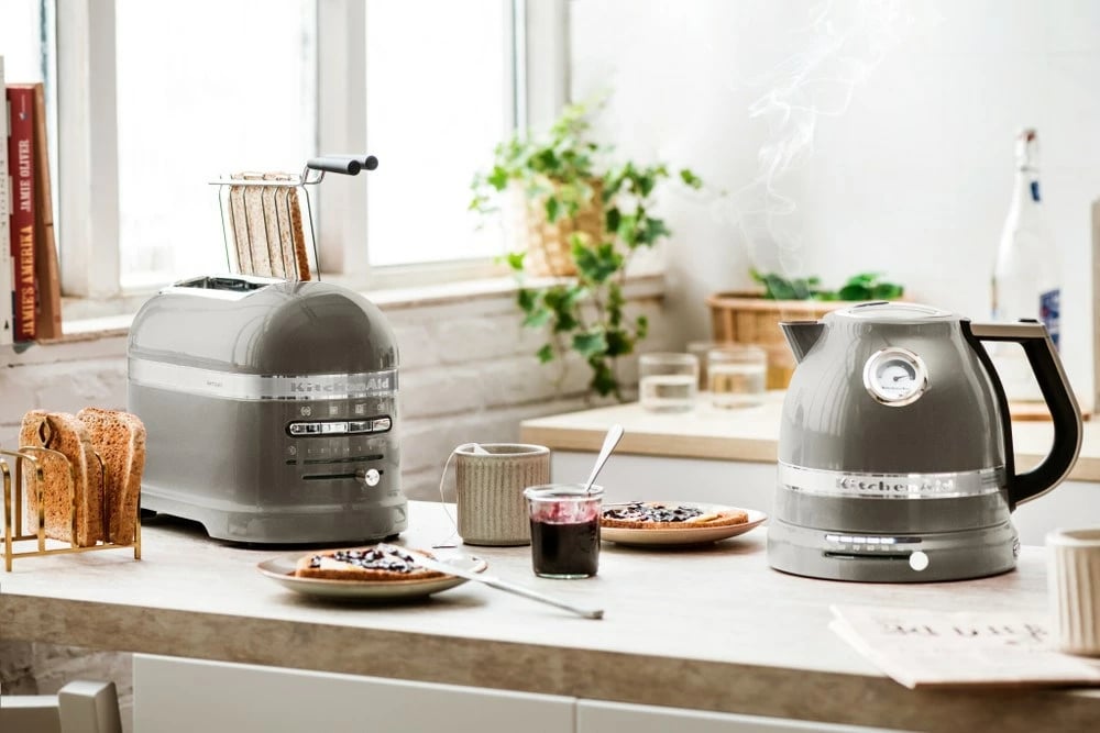 Ibrik elektrik KitchenAid 5KEK1522EMS, 1.5 L, 2400 W, Gri