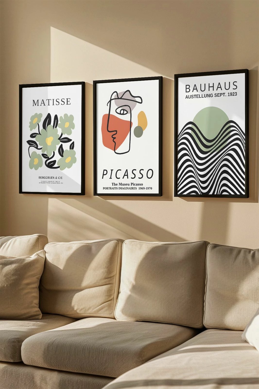 Set pikturash dekorative me kornizë (3 copë), Wallity, Artvmodel13-Sıyah