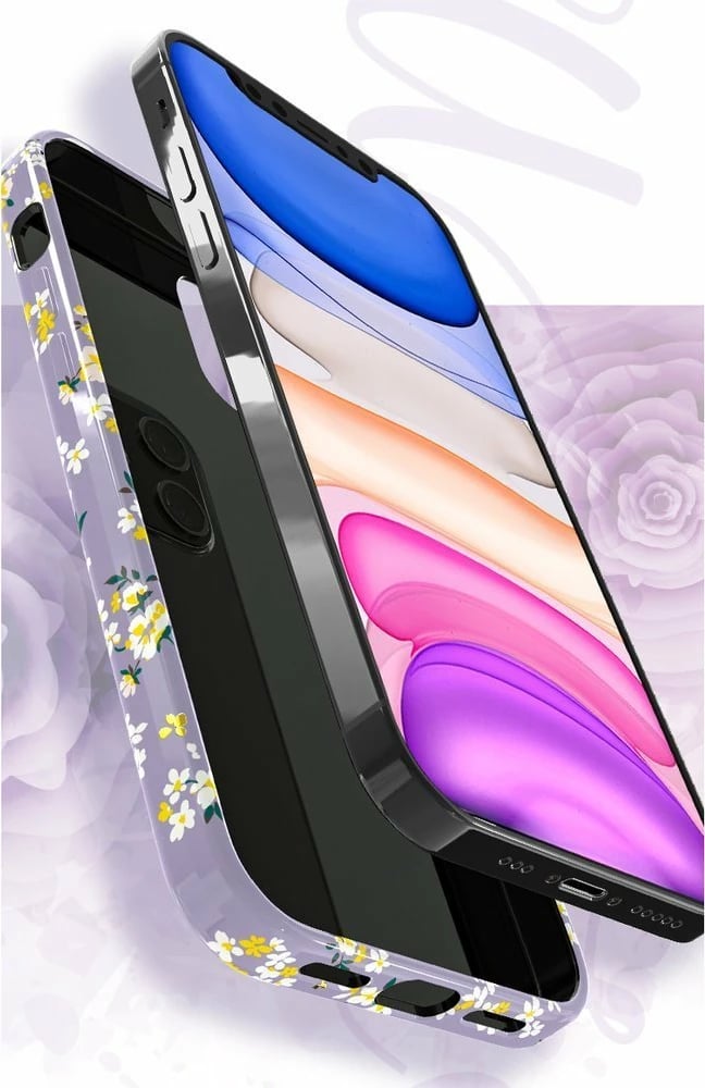 Mbështjellës Kingxbar Blossom për iPhone 12 mini, me kristale Swarovski, Blu