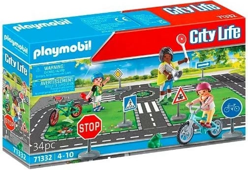 Set figurina Playmobil City Life 71332, kurs biçikletash, 34 pjesë