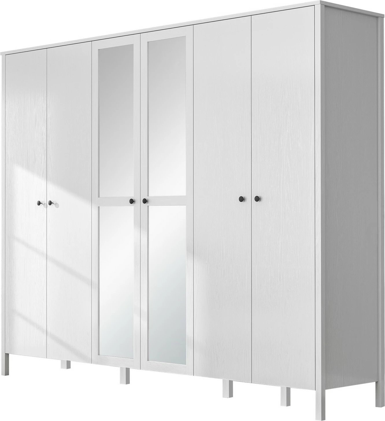 Dollap garderobe Skye Decor, FRN-20020, ngjyrë druri dhe e bardhë