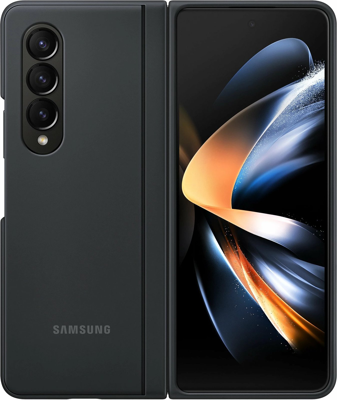 Mbështjellës për Samsung Galaxy Z Fold4 me këmbë, e zezë