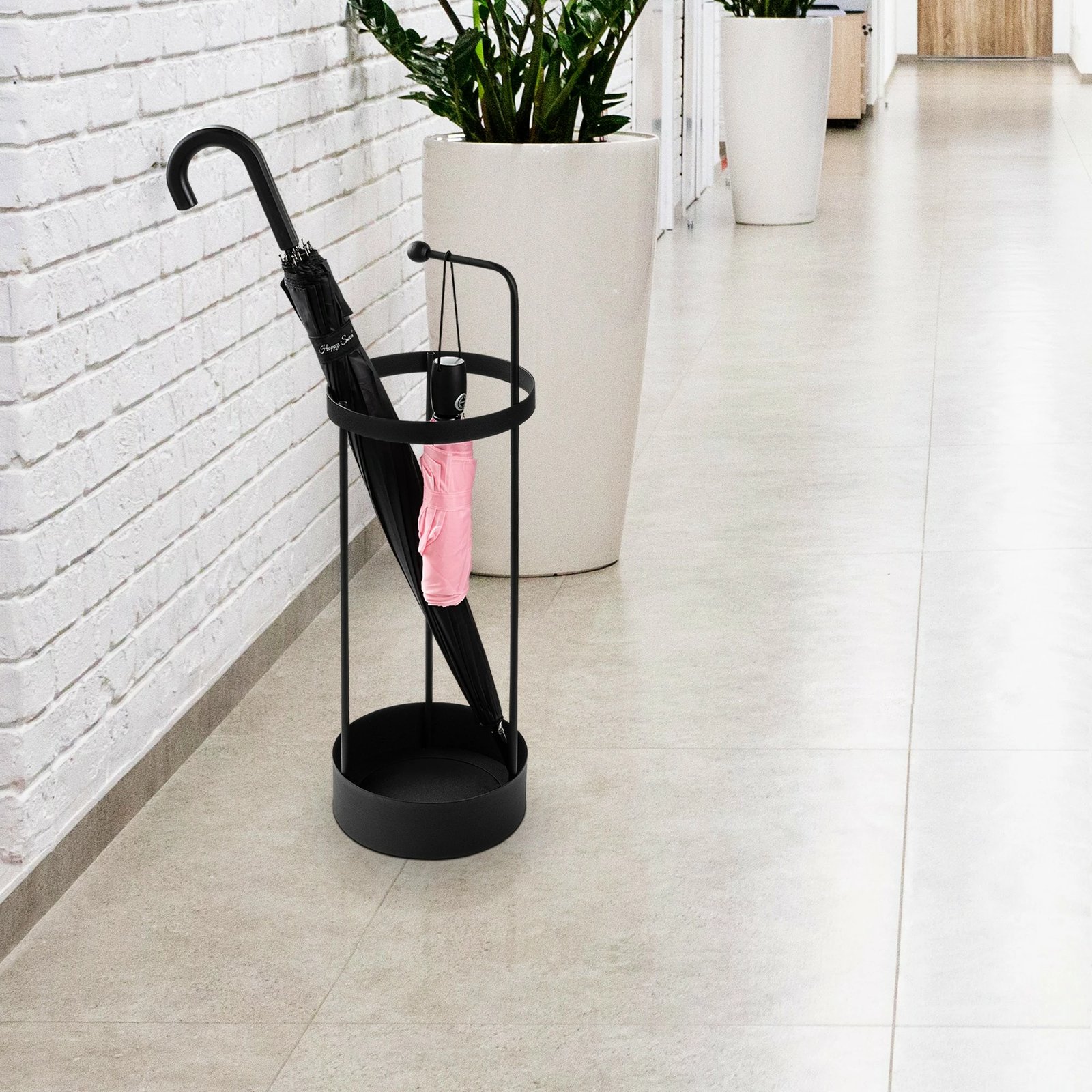 Stendë për ombrella, metalike, ngjyrë e zezë, Evila Originals, 22x22x67cm