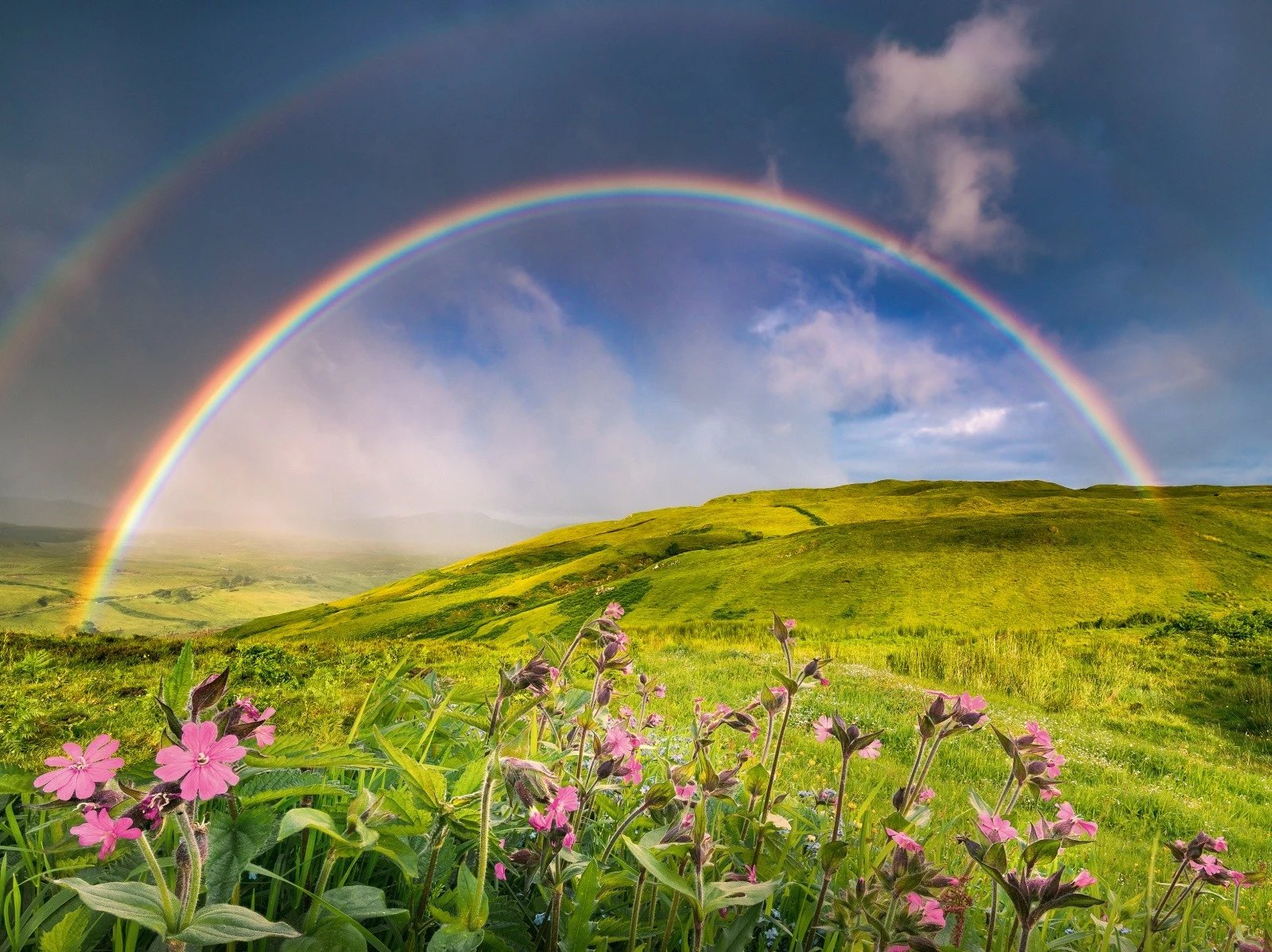 Puzzle Ravensburger 1500 pjesë Rainbow Over the Meadow, 70x50cm