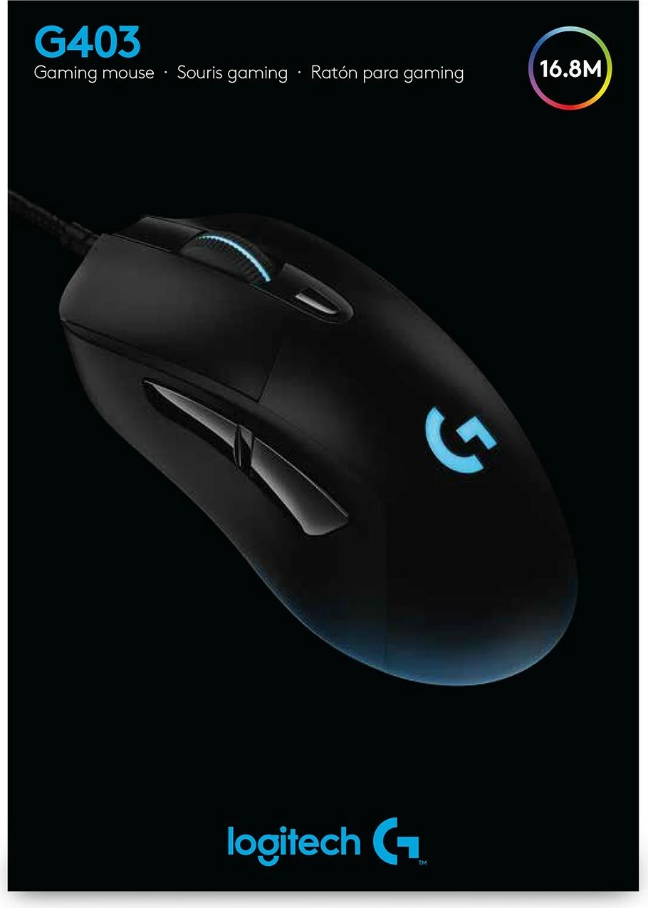 Maus Logitech G G403 HERO, Djathtas, Optik, USB Type-A, 25600 DPI, 1 ms, Ngjyrë e zezë Maus Logitech G G403 HERO, Djathtas, Optik, USB Type-A, 25600 DPI, 1 ms, Ngjyrë e zezë
