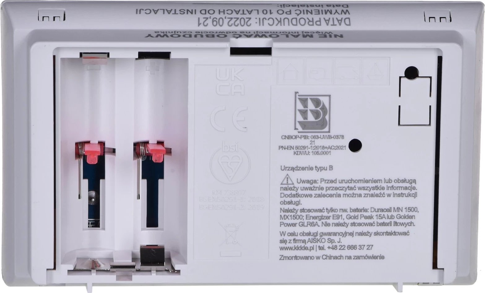 Detektor monoksidi Kidde K7CO, i bardhë