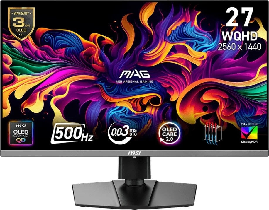 Monitor MSI MAG 272QP QD-OLED X50, 26.5 inch, QHD, 500Hz, QD-OLED, zi