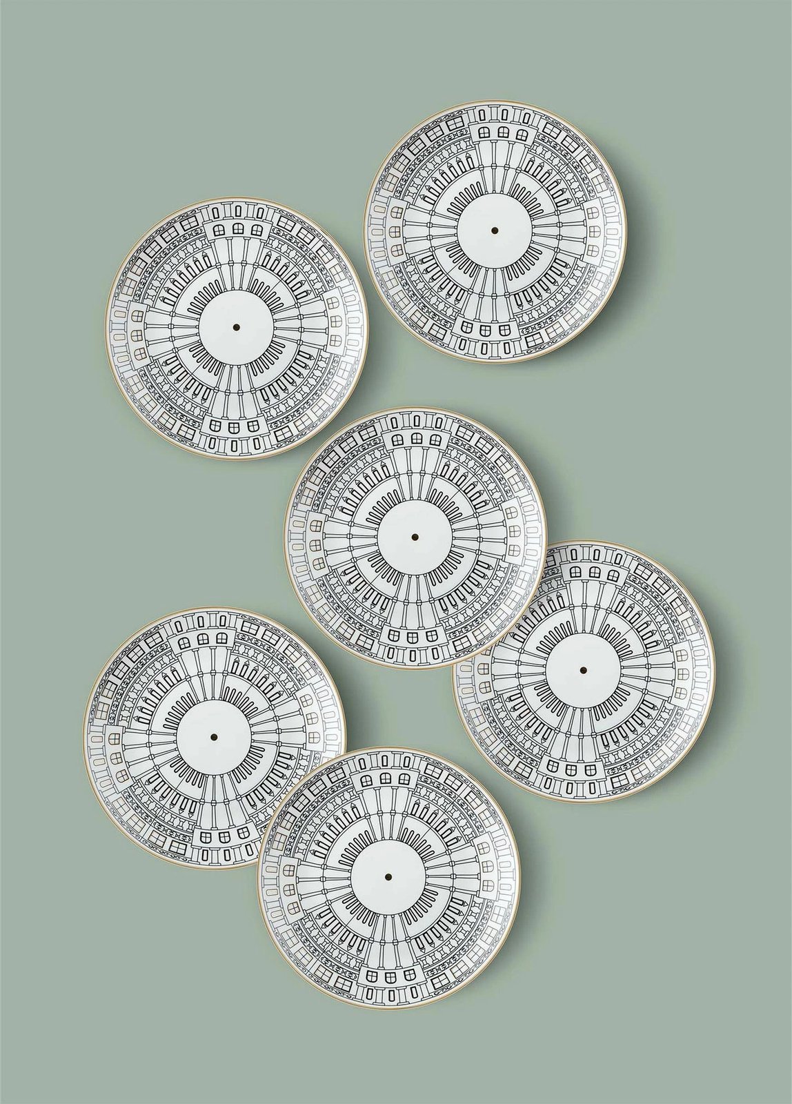 Set pjatash për ëmbëlsira (6 copë), Hermia, DNR0079