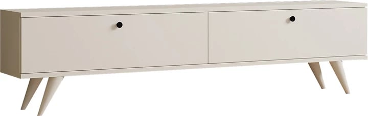 Kabinet TV Jate, ngjyrë e bardhë, 160x25x40cm