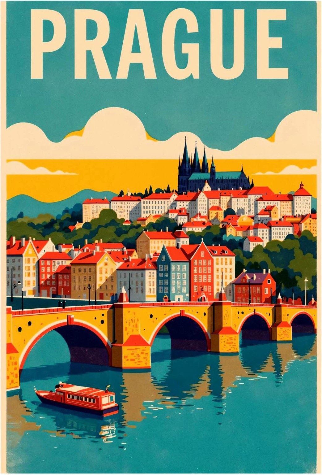 Pikturë dekorative me kornizë MDF, Wallity, shumëngjyrëshe, Mp-00125, 40x50cm