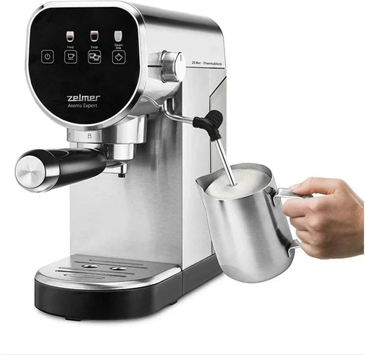 Aparat kafeje Zelmer Aroma Expert ZCM7300, presion piston, 900ml, argjendtë