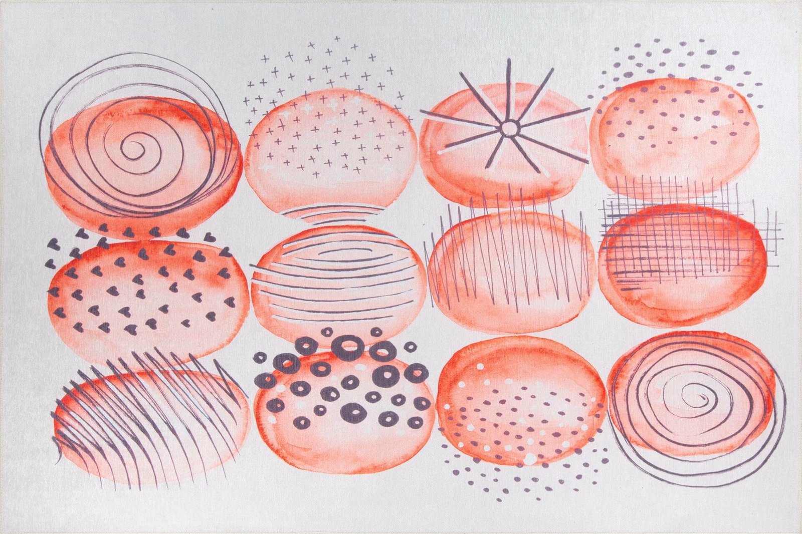 Qilim (210 x 310) Conceptum Hypnose, Ada Gönül Chenille - i kuq AL 312