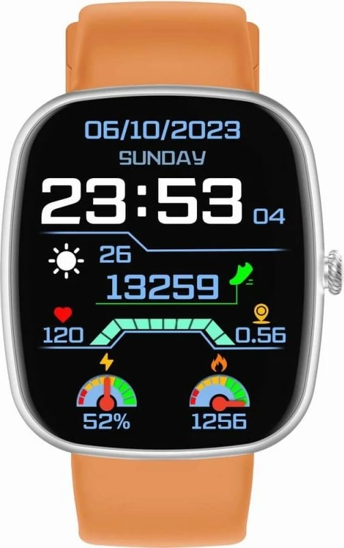 Smartwatch për meshkuj Gravity, portokalli