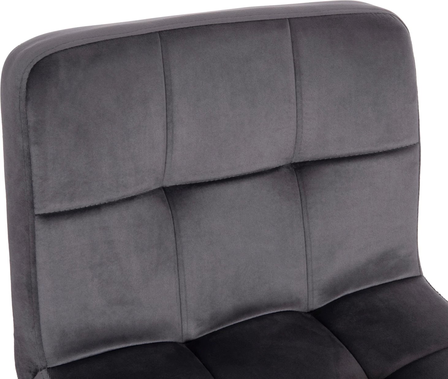 Karrige për bar rrotulluese DIANA, kadife gri, metal i zi mat, FH202.41, 44x52x109cm, set prej 2 copësh