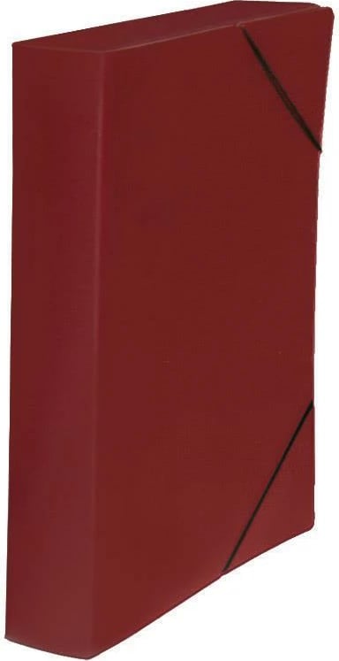 Kuti dosjesh NEXT me elastik klasik, 33.5x25x5cm, Burgundi