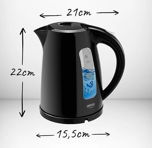 Çajnik elektrik, Adler, CR 1255, 1.7 L, 2200 W, plastikë, e zezë