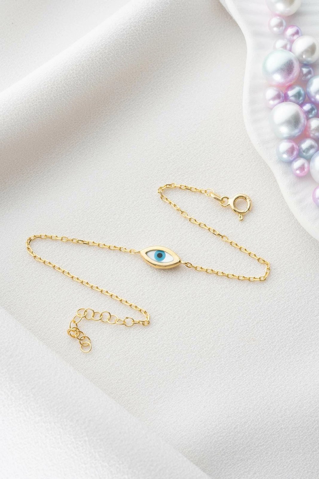 Byzylyk argjendi Jumeon, ngjyrë ari, gur zirkoni blu, NRZ999434