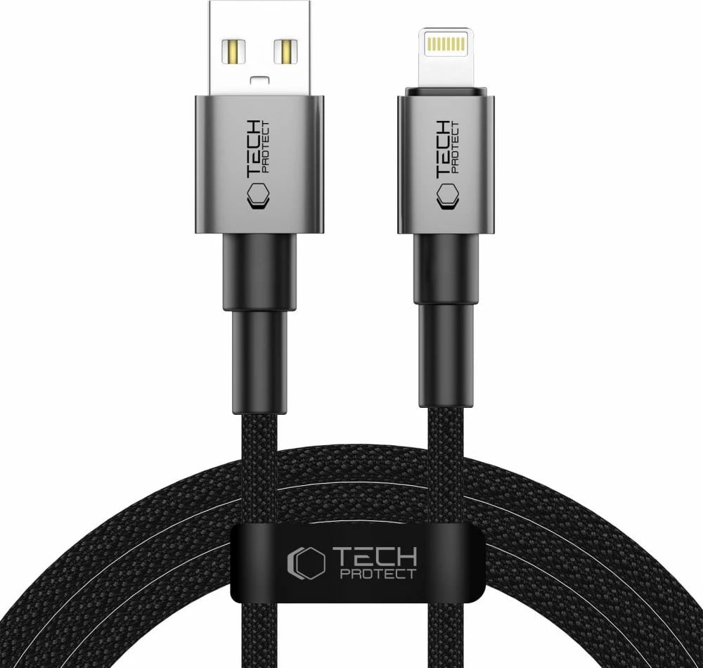 Kabllo Tech-Protect UltraBoost DNA USB-A / Lightning, 200 cm, Gri